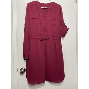 Banana Republic Pink Shirt Dress Size 12